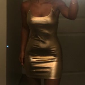 Forever 21 gold dress